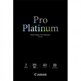 Lesklý fotopapír pro inkoustový tisk Canon PT-101 A3, 20 listů - 300 g/m2