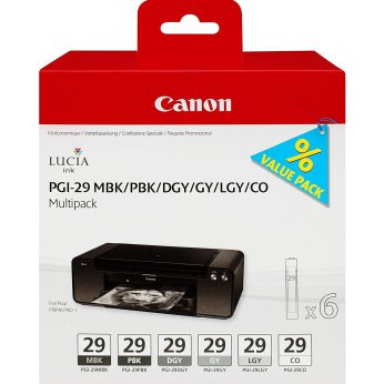 Canon PGI-29 MBK/PBK/DGY/GY/LGY/CO multipack 4868B005 - originální