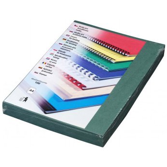 Desky pro zadní vazbu Karton DELTA A4/100 ks, zelená (dříve IbiSton)