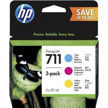 HP 711 sada CMY P2V32A - originální