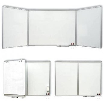 Magnetická rozkládací tabule, trojdílná, keramická 60x90/180 cm P-TRS96P3