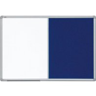 Kombinovaná tabule 60x90 filc modrý/magnet., rám ALU23