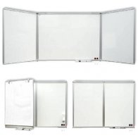 Magnetická rozkládací tabule, trojdílná, keramická 90x120/240 cm P-TRS129P3