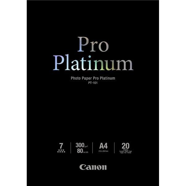 Lesklý fotopapír pro inkoustový tisk Canon PT-101 A4, 20 listů - 300 g/m2