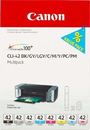 Canon CLI-42 BK/GY/LGY/C/M/Y/PC/PM multipack 6384B010 - originální