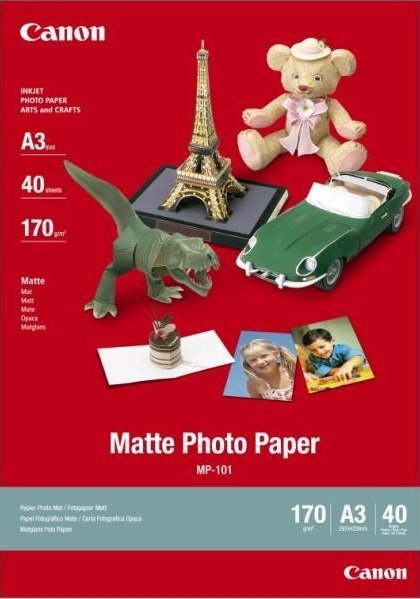 Matný fotopapír pro inkoustový tisk Canon MP-101 - A3 40 listů - 170 g/m2