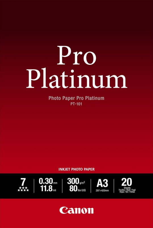 Fotografický papír Canon matte PM-101 A3 matný - 210 g/m2, Ink Jet,  20 listů