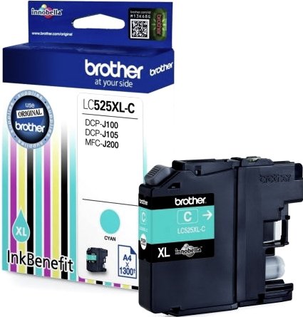 Brother LC-525XLC cyan - originální