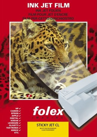 Samolepící fólie čirá Folex Sticky Jet Clear čirá A4 - 50 listů