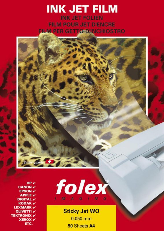 Samolepící fólie bílá Folex Sticky Jet bílá A4 - 50 listů