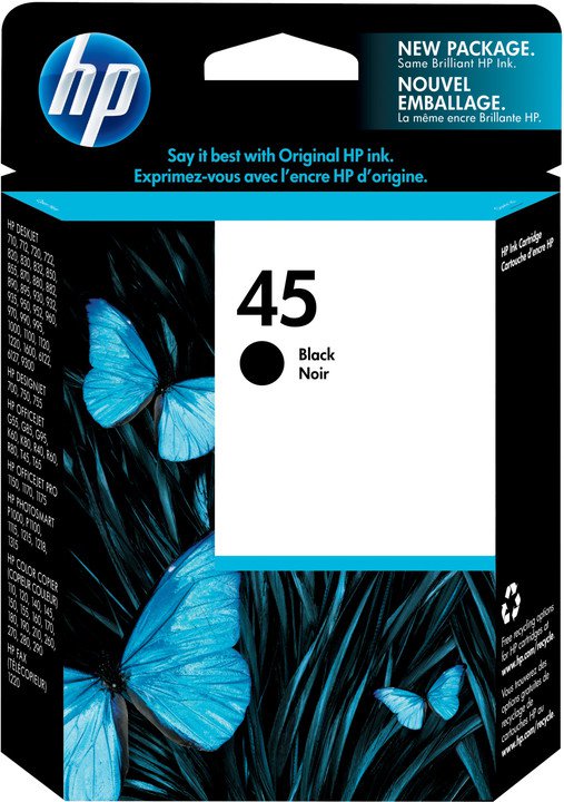HP 45 black 51645A - originální