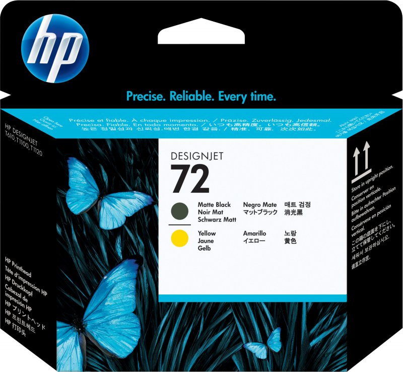 HP 72 matte black/yellow C9384A - orginální