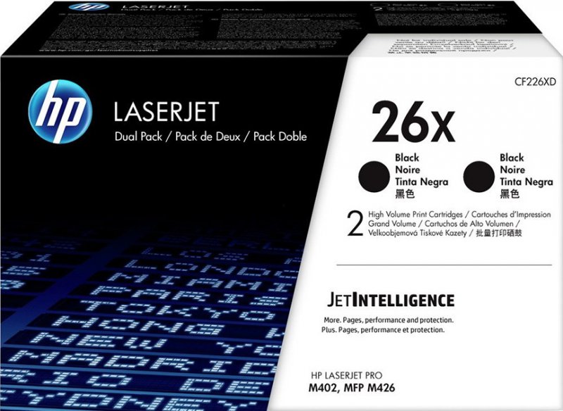 HP 26X black dualpack CF226XD - originální