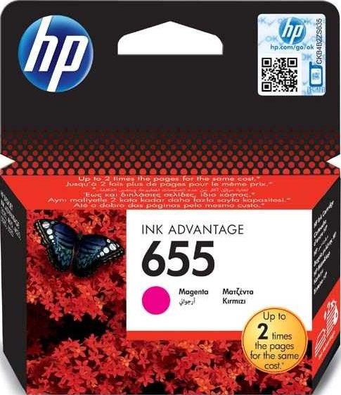 HP 655 magenta CZ111AE - originální