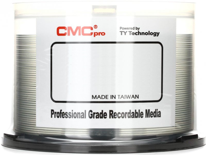 CD-R CMCpro JVC Taiyo Yuden 700MB 48x white printable WaterShield - 50 ks spindle cakebox LESKLÉ